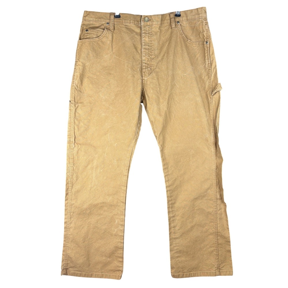 Genuine Dickies Mens Carpenter Pants 38x30 Brown Duck Canvas Utility Workwear
